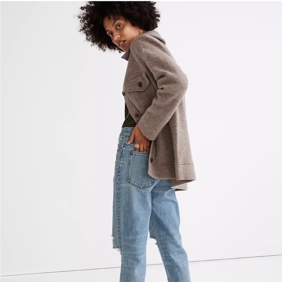 Madewell Boiled Wool Bridgman Sweater-Jacket - Picture 6 of 7